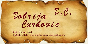 Dobrija Ćurković vizit kartica